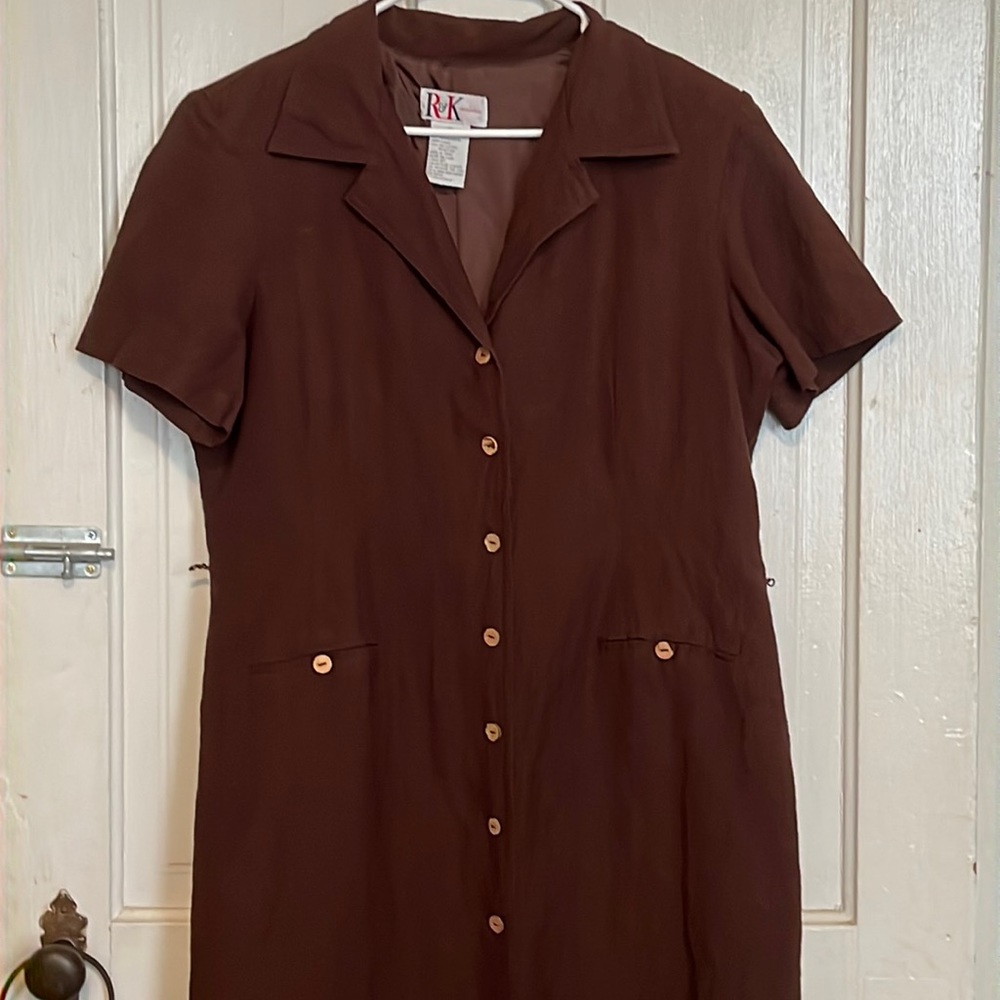 R&K originals size 18 brown shirt dress